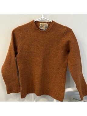John Lewis Teens Medium Orange Jumper Sweater 90% Merino 10% Yak Fits XS Women